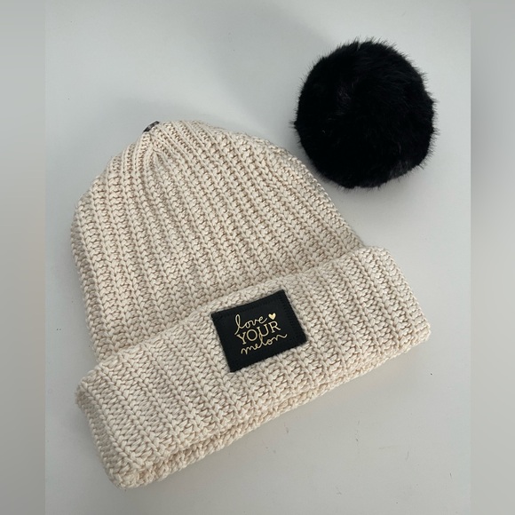 Love Your Melon LYM 100% Cotton Classic Cuffed Pom Beanie - Picture 3 of 5